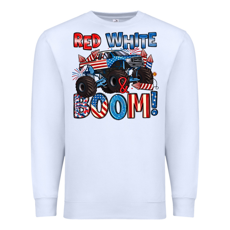 Red White And Boom 4th Of July Premium Sweatshirt by Artiststas | Teevron