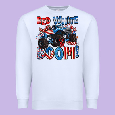 Red White And Boom 4th Of July Premium Sweatshirt Designed By Artiststas