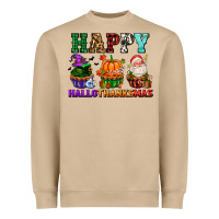 Happy Hallothanksmas With Cupcakes Heavyweight Sweatshirt | Teevron