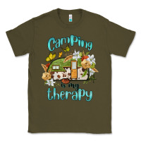 Army Green camping is my therapy Classic Tee - BarkalooDesign