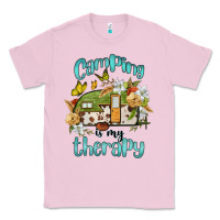 Bubblegum Pink camping is my therapy Classic Tee - BarkalooDesign