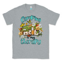 Heather Grey camping is my therapy Classic Tee - BarkalooDesign