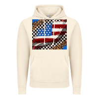 Vintage Artic American flag and racee flag Vintage Hoodie - AdoDesignShop