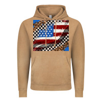 Vintage Camel American flag and racee flag Vintage Hoodie - AdoDesignShop