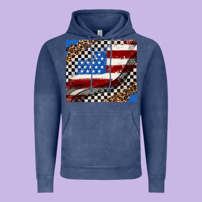 American Flag And Racee Flag Vintage Hoodie Designed By Adodesignshop