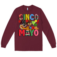 Burgundy cinco de mayo Long Sleeve Tee - JahusDesignShop