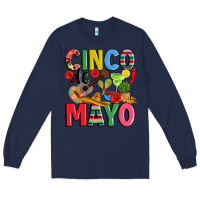Navy cinco de mayo Long Sleeve Tee - JahusDesignShop