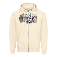 Sandshell skeleton coffee cups Zipper Hoodie - NancyCooperArtShop