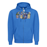 True Royal skeleton coffee cups Zipper Hoodie - NancyCooperArtShop