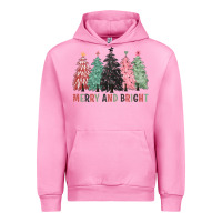 Fuchsia Pink merry and bright Urban Hoodie - CowGirlArtShop