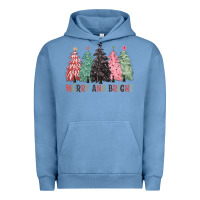 Pigment Pebble Blue merry and bright Urban Hoodie - CowGirlArtShop