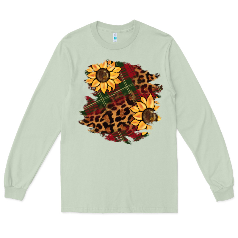 Christmas Leopard Sunflower Long Sleeve Tee by BarkalooDesign | Teevron