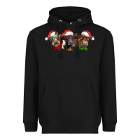 Black christmas heifers Heavyweight Hoodie - LillyAllenDesigns