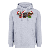 Heather Grey christmas heifers Heavyweight Hoodie - LillyAllenDesigns
