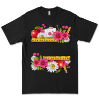 Black floral teacher Premium Tee - texasbilliewilder