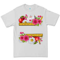 Dove Grey floral teacher Premium Tee - texasbilliewilder