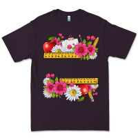 Plum floral teacher Premium Tee - texasbilliewilder