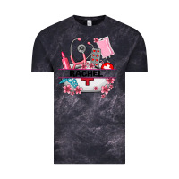 Cloud Black costom name nurse hat and elements Vintage Tee - AdoDesignShop