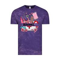 Cloud Purple costom name nurse hat and elements Vintage Tee - AdoDesignShop