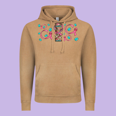 Faith Ribbon Gemstone Vintage Hoodie Designed By Jahusdesignshop