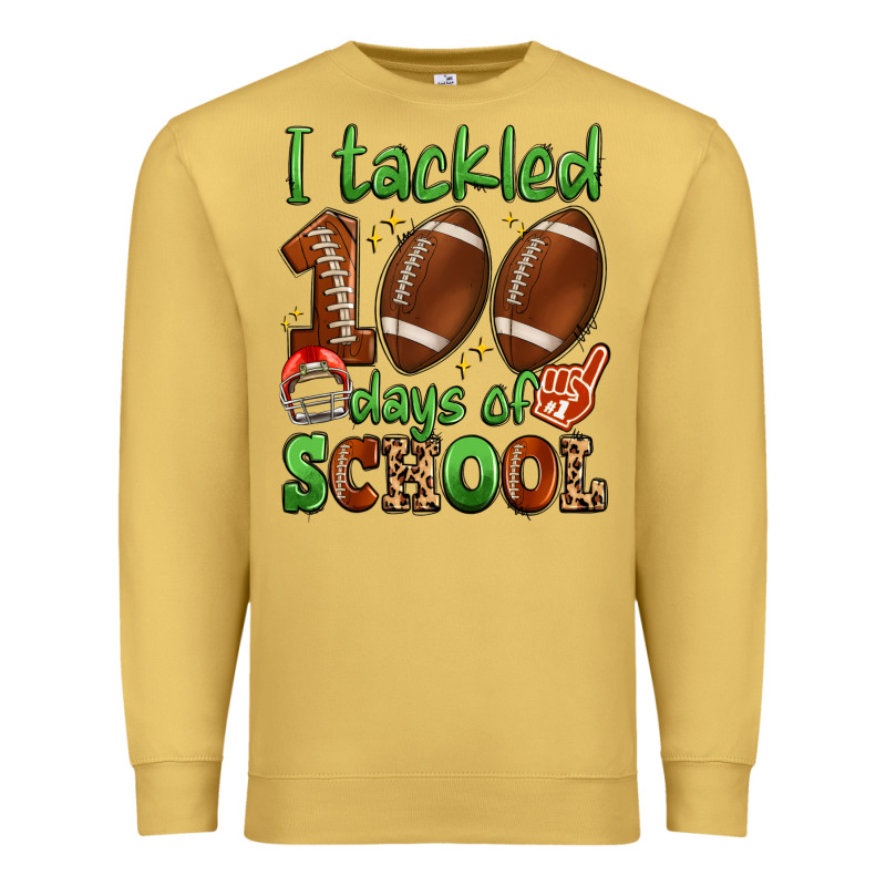 I Tackled 100 Days Of School Premium Sweatshirt by Artiststas | Teevron