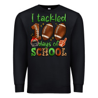 Black i tackled 100 days of school Premium Sweatshirt - Artiststas