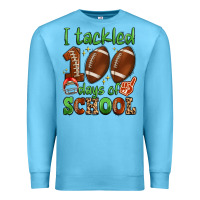 Ocean Blue i tackled 100 days of school Premium Sweatshirt - Artiststas