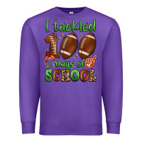 Purple i tackled 100 days of school Premium Sweatshirt - Artiststas