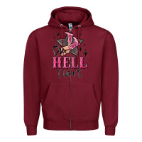 Burgundy the hell i wont cowgirl Zipper Hoodie - MaliasSmallBusiness
