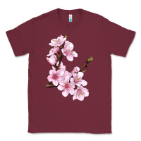 Burgundy Peach Blossom Classic Tee - LillyAllenDesigns