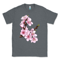 Charcoal Heather Peach Blossom Classic Tee - LillyAllenDesigns