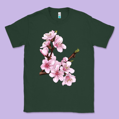 Peach Blossom Classic Tee Designed By Lillyallendesigns