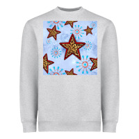 Heather Grey 4th of july leopard star seamless pattern Heavyweight Sweatshirt - BundleAndBundleShop