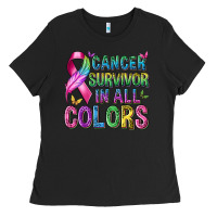 Cancer Survivor In All Colors Ladies Tee | Teevron