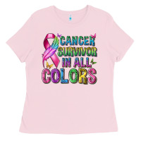 Bubblegum Pink cancer survivor in all colors Ladies Tee - texasbilliewilder