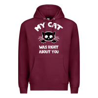 Burgundy My Cat Was Right About You Premium Hoodie - Bettercallsaul