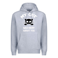 Heather Grey My Cat Was Right About You Premium Hoodie - Bettercallsaul