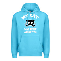 Ocean Blue My Cat Was Right About You Premium Hoodie - Bettercallsaul