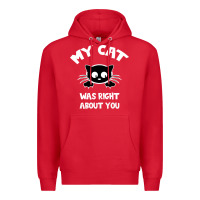 Red My Cat Was Right About You Premium Hoodie - Bettercallsaul