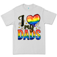 Dove Grey i love my dads Premium Tee - Zillion Design Studio