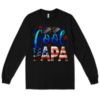 Black Cool Papa American Long Sleeve Tee - LillyAllenDesigns