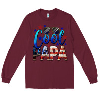 Burgundy Cool Papa American Long Sleeve Tee - LillyAllenDesigns