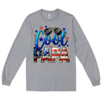 Heather Grey Cool Papa American Long Sleeve Tee - LillyAllenDesigns