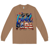Toasted Coconut Cool Papa American Long Sleeve Tee - LillyAllenDesigns