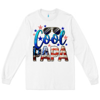 White Cool Papa American Long Sleeve Tee - LillyAllenDesigns