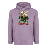 Lavender have a llamazing christmas alpaca head Heavyweight Hoodie - LillyAllenDesigns