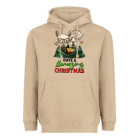 Mushroom have a llamazing christmas alpaca head Heavyweight Hoodie - LillyAllenDesigns