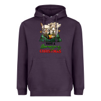 Plum have a llamazing christmas alpaca head Heavyweight Hoodie - LillyAllenDesigns