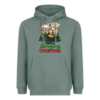 Have A Llamazing Christmas Alpaca Head Heavyweight Hoodie | Teevron