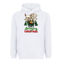 White have a llamazing christmas alpaca head Heavyweight Hoodie - LillyAllenDesigns